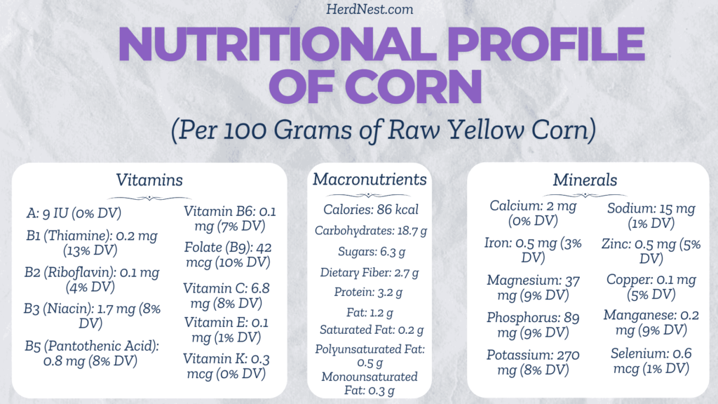 Nutritional Profile of Corn