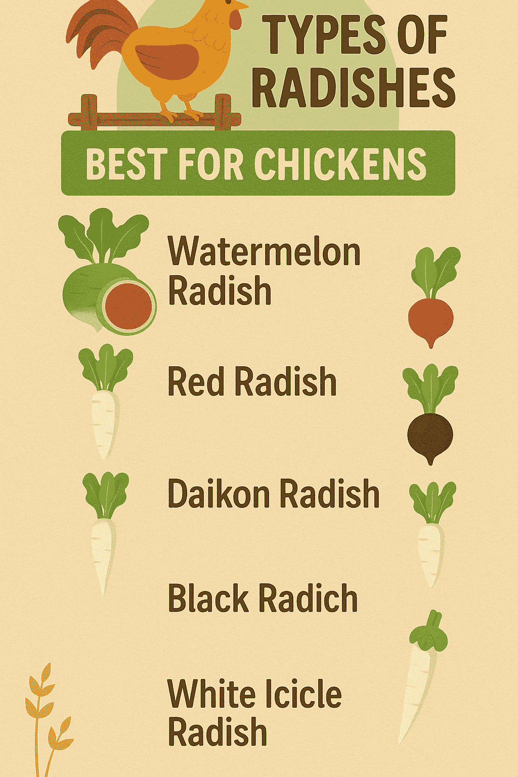Types of Radishes Best for Chickens