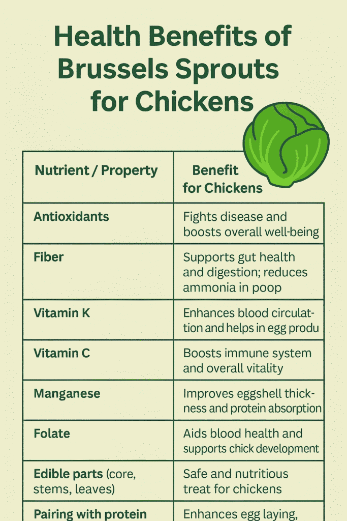 Health Benefits of Brussels Sprouts for Chickens